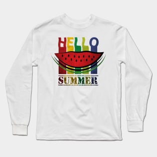 hello watermelon summer Long Sleeve T-Shirt